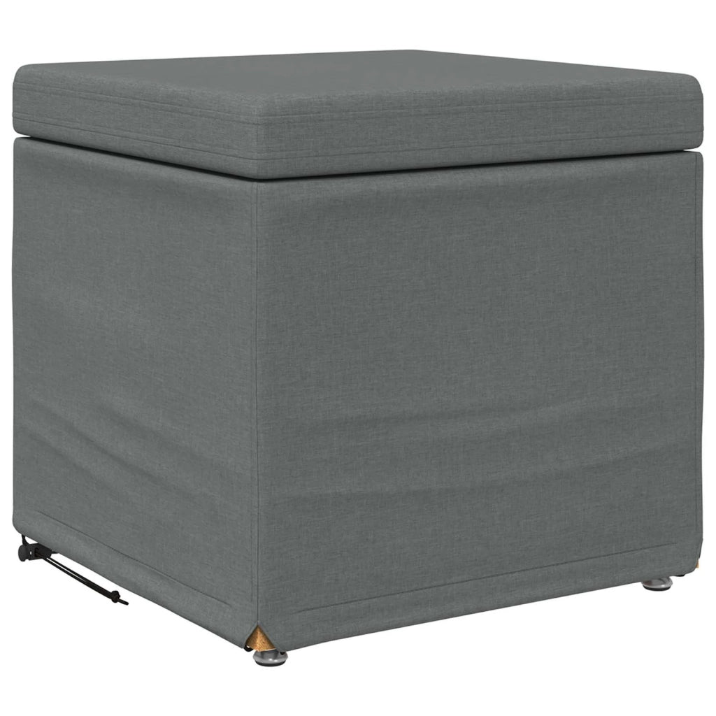 Pouf Grigio scuro Tessuto e Legno Ingegnerizzato 876744