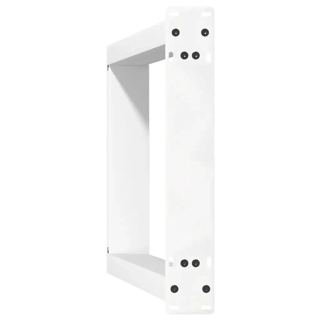 Gambe per tavolo consolle a forma di U 2 pz bianche 28x(72-73) cm in acciaio