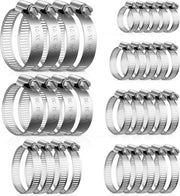 52 pezzi 6-51 mm clip per tubi in acciaio inossidabile - assortimento clip per tubi mini - vasca da bagno lavatrice laghetto giardino - 7 misure
