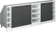 Set di mobili sottotetto Rion, Antracite casa di campagna, 210 cm Set di 5 carcasse armadio profondità 60 cm, adatto per il salvaspazio sotto tetti spioventi