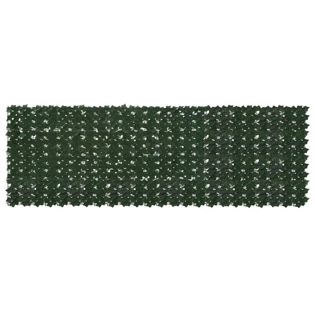 Schermo per balcone con foglie-Pannello per balcone Verde Scuro 300 x 100 cm
