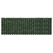Schermo per balcone con foglie-Pannello per balcone Verde Scuro 300 x 100 cm