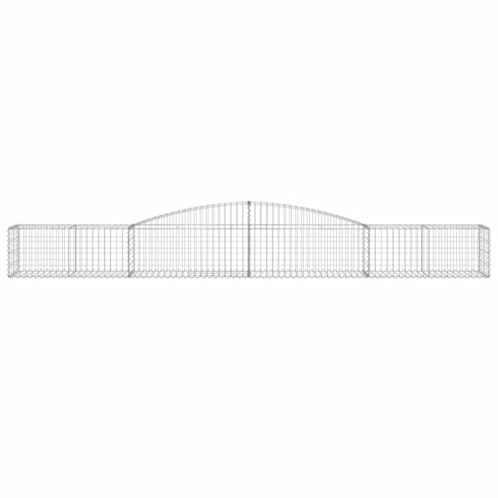 Cesti Gabbioni ad Arco 8 pz 400x50x40/60 cm Ferro Zincato 3146963