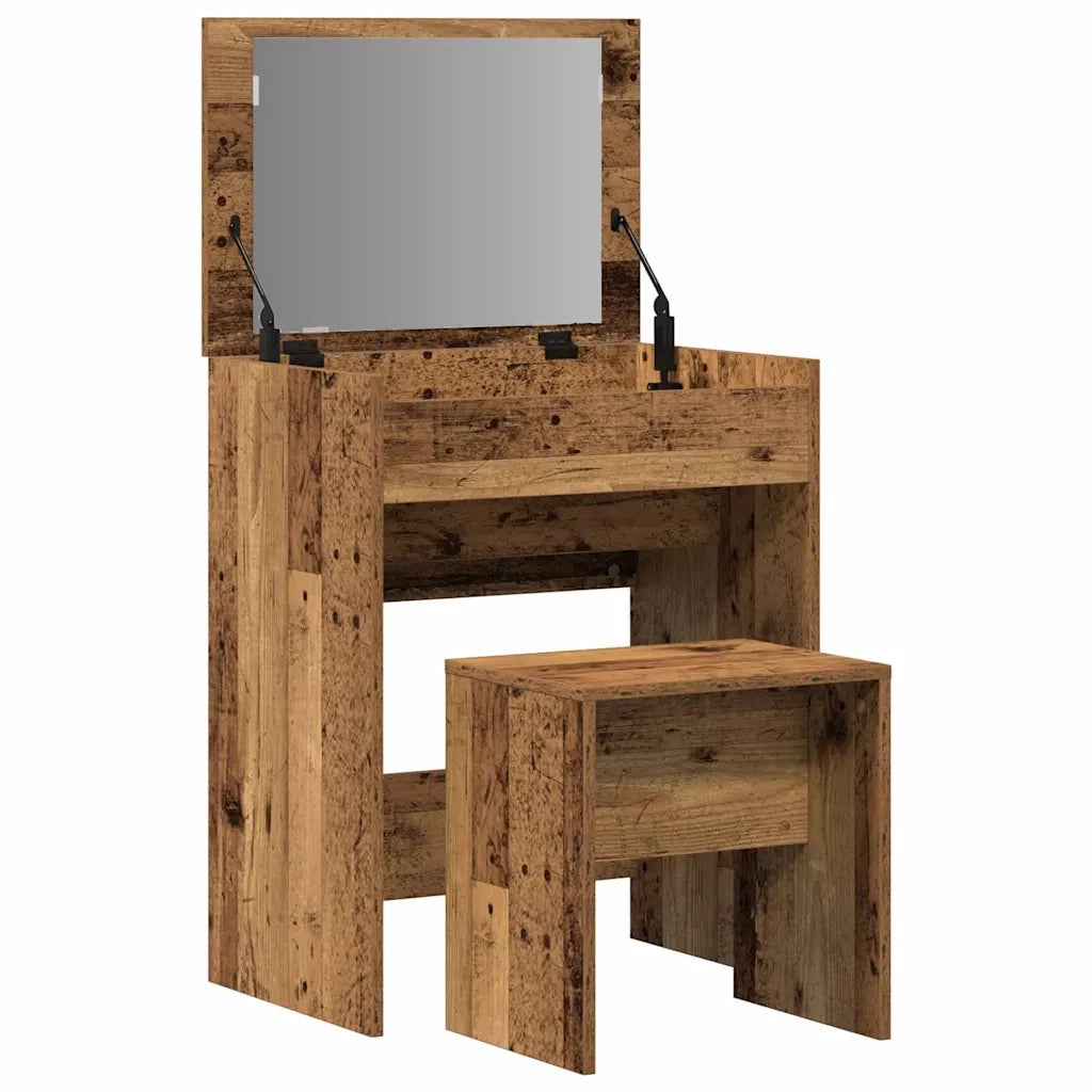 Toeletta | Tavolo da Trucco con cassetto Legno vecchio 60 x 40 x 75 cm