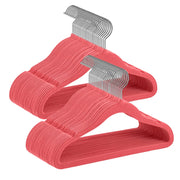Grucce per bambini set da 50 in velluto con ganci antiscivolo color oro rosa modello per bambini per gonne vestiti pantaloni t-shirt rosso 12_0005103