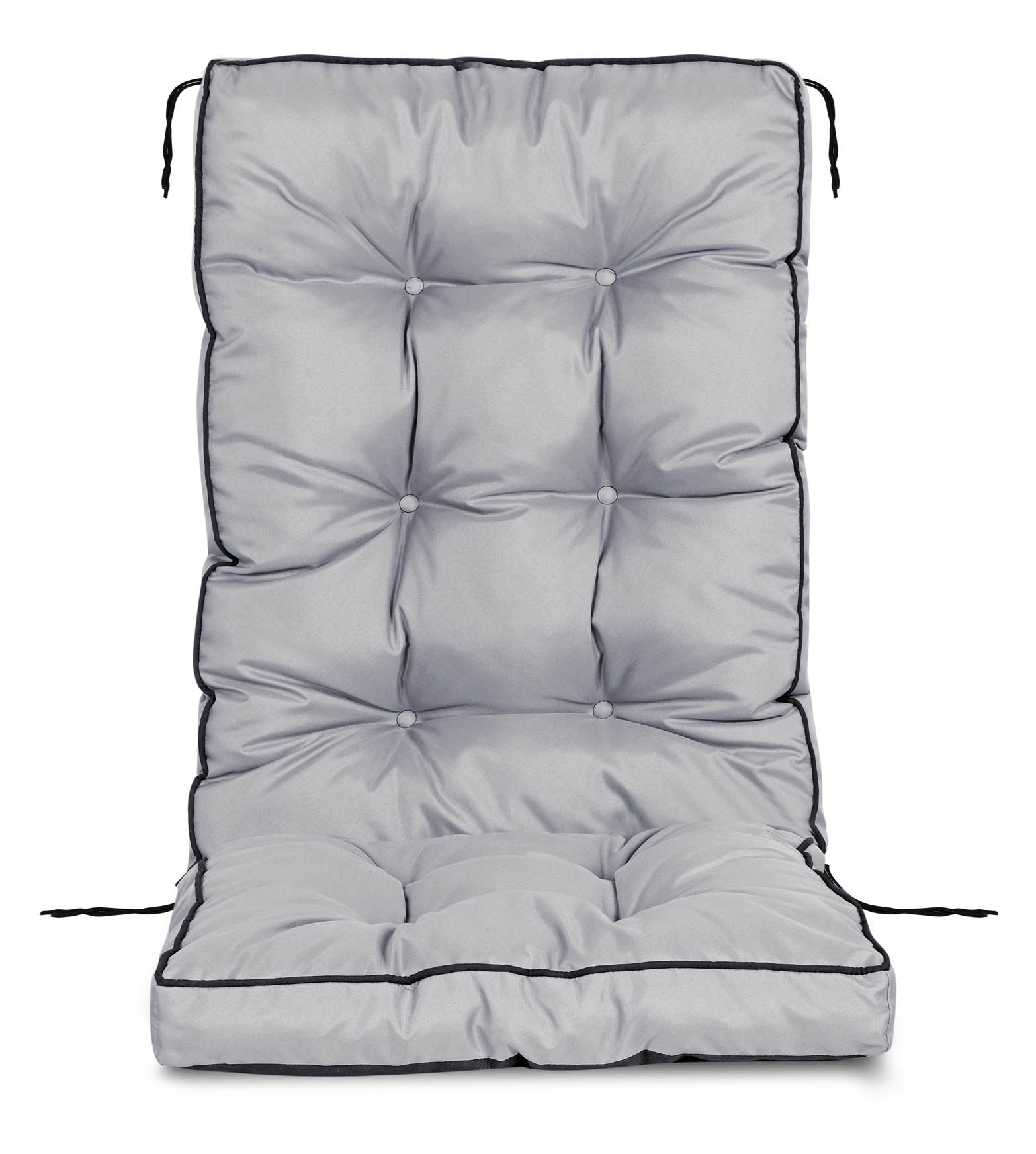 AIO FACTORY Cuscino per sedia da giardino 50x50x80 cm impermeabile grigio scuro