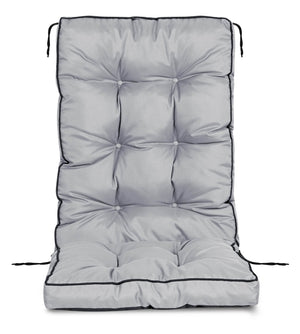 AIO FACTORY Cuscino per sedia da giardino 50x50x80 cm impermeabile grigio scuro