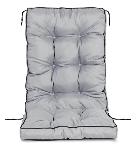 AIO FACTORY Cuscino per sedia da giardino 50x50x80 cm impermeabile grigio scuro