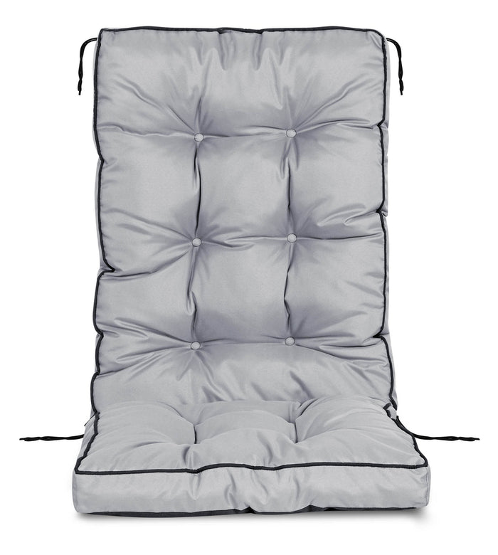 AIO FACTORY Cuscino per sedia da giardino 50x50x80 cm impermeabile grigio scuro