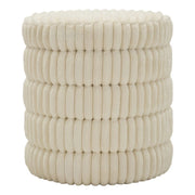Pouf Levels in poliestere bianco