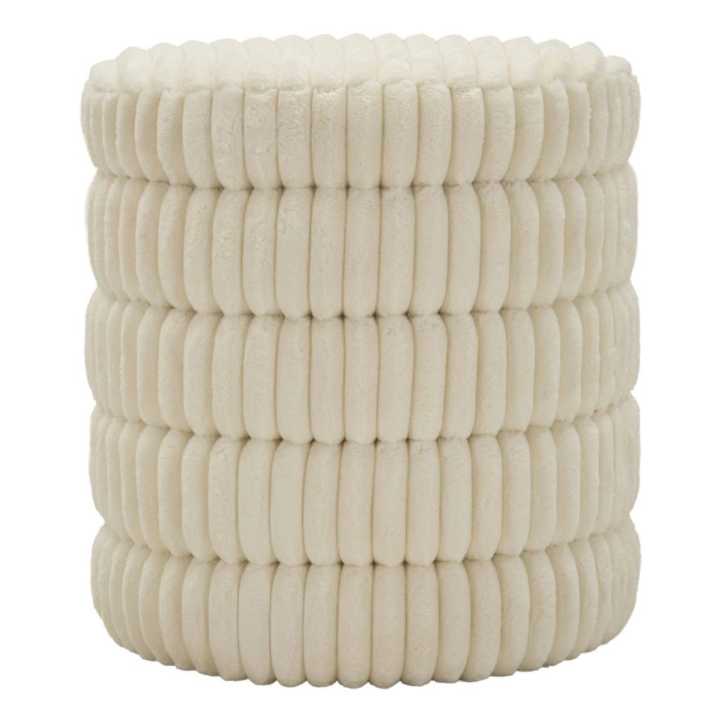 Pouf Levels in poliestere bianco