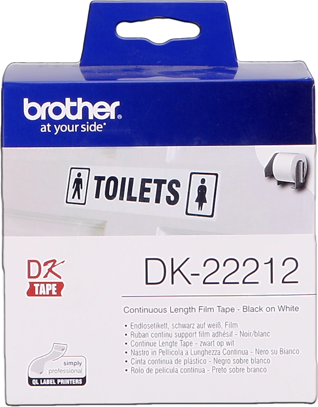 Brother DK-22212 nastro per etichettatrice Nero su bianco