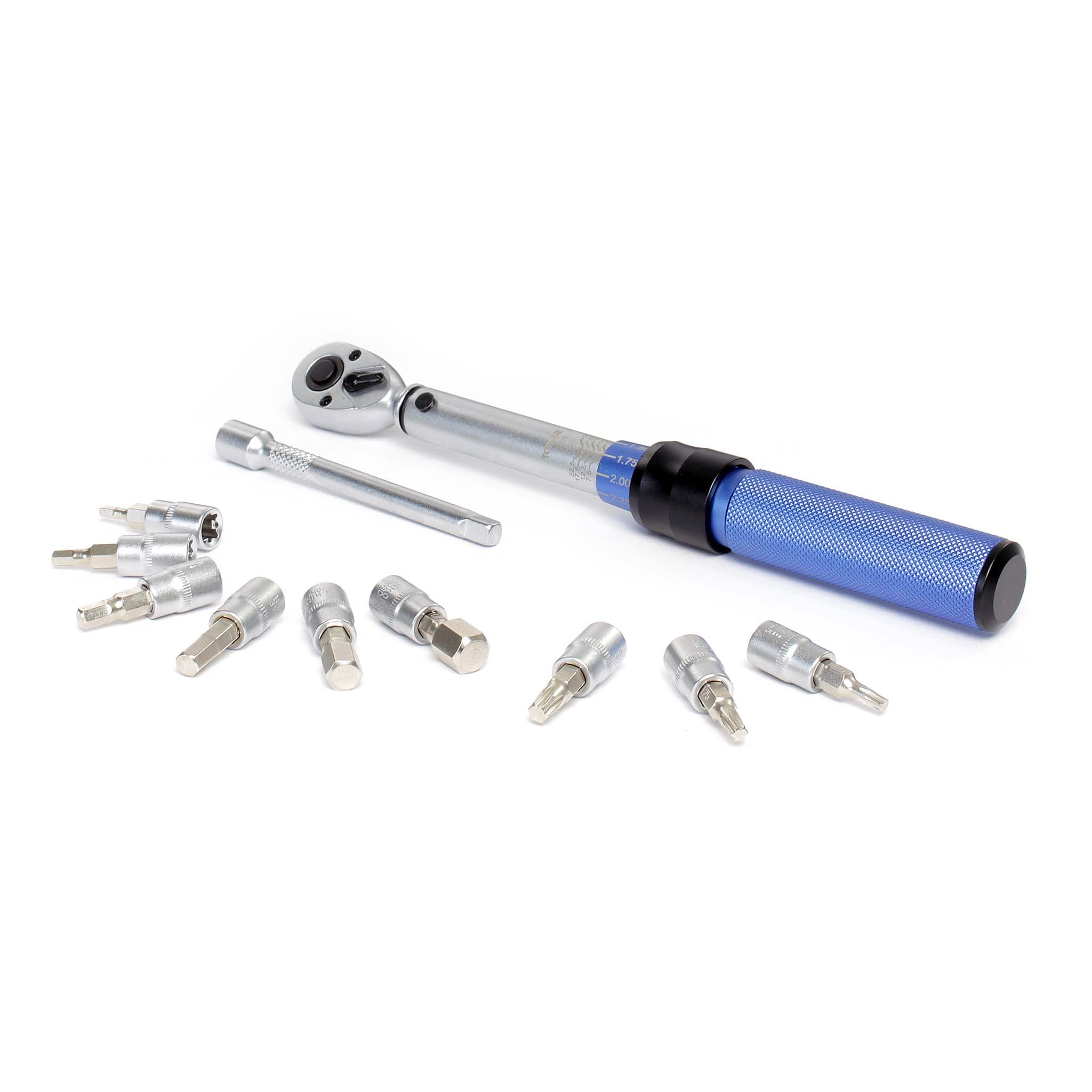 Set di chiavi dinamometriche 11 pz. 1/4" (6,35 mm) 5-25 Nm Cricchetto reversibile 9 prese S2