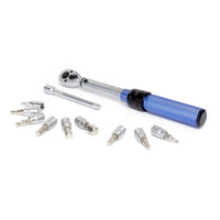 Set di chiavi dinamometriche 11 pz. 1/4" (6,35 mm) 5-25 Nm Cricchetto reversibile 9 prese S2