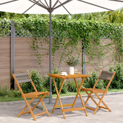 Set da Bistrot 3pz Grigio in Polipropilene e Legno Massello 3281758