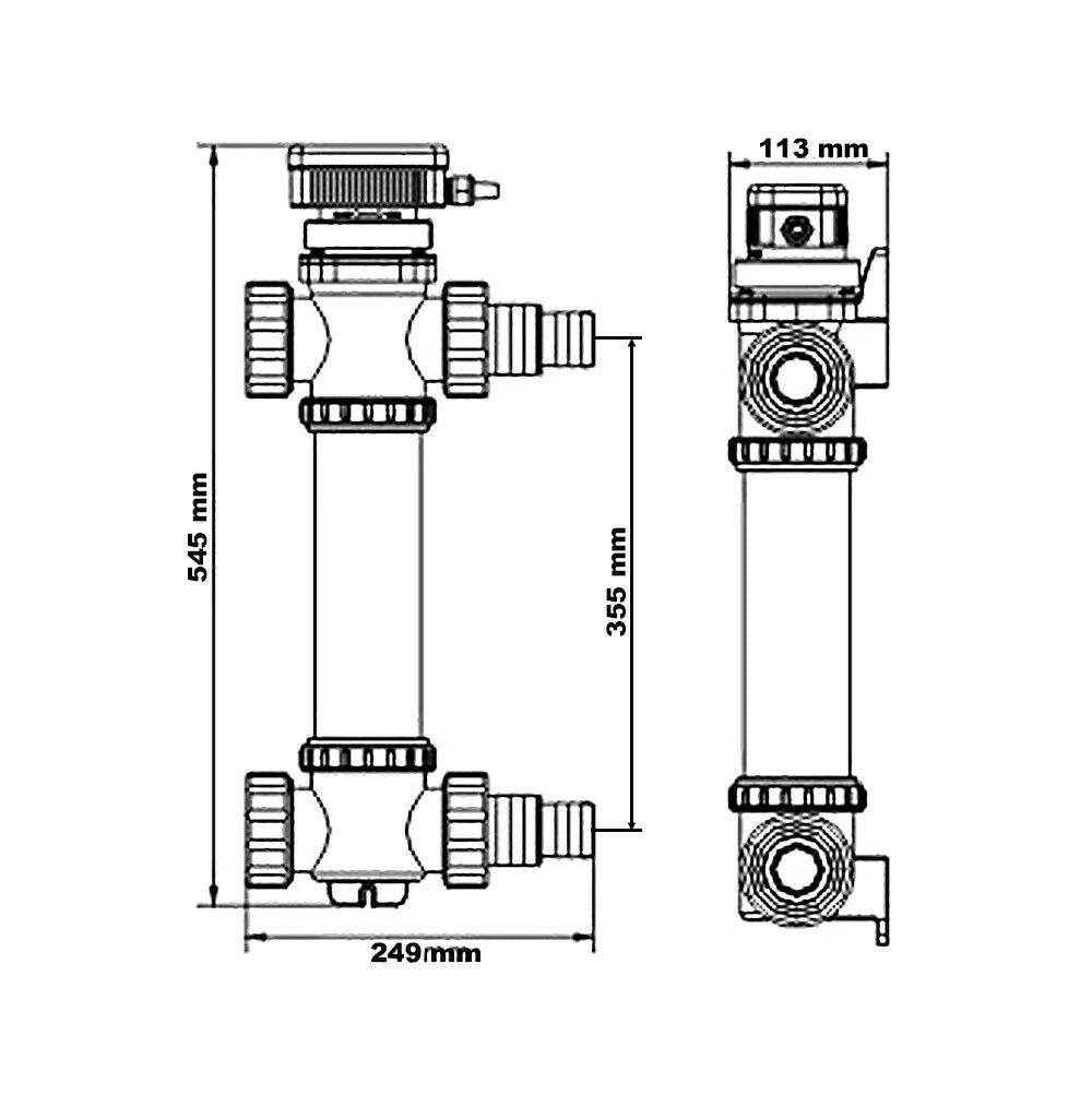 Sterilizzatore/chiarificatore UVC acciaio inossidabile lampada da 36 watt per stagni 16_0002314