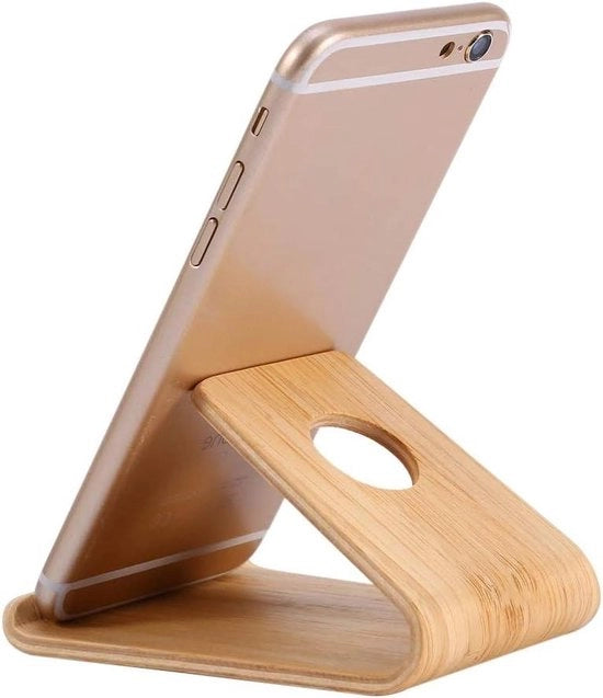 Sostegno Telefonico Mobili per Scrivania - Sostegno Universale in Legno per Telefonino - Sostegno in Legno per Telefonino Portatile - Sostegno per Tablet in Legno per Scrivania - Dock per Desktop in Legno per Ipad e Tutti i Telefoni