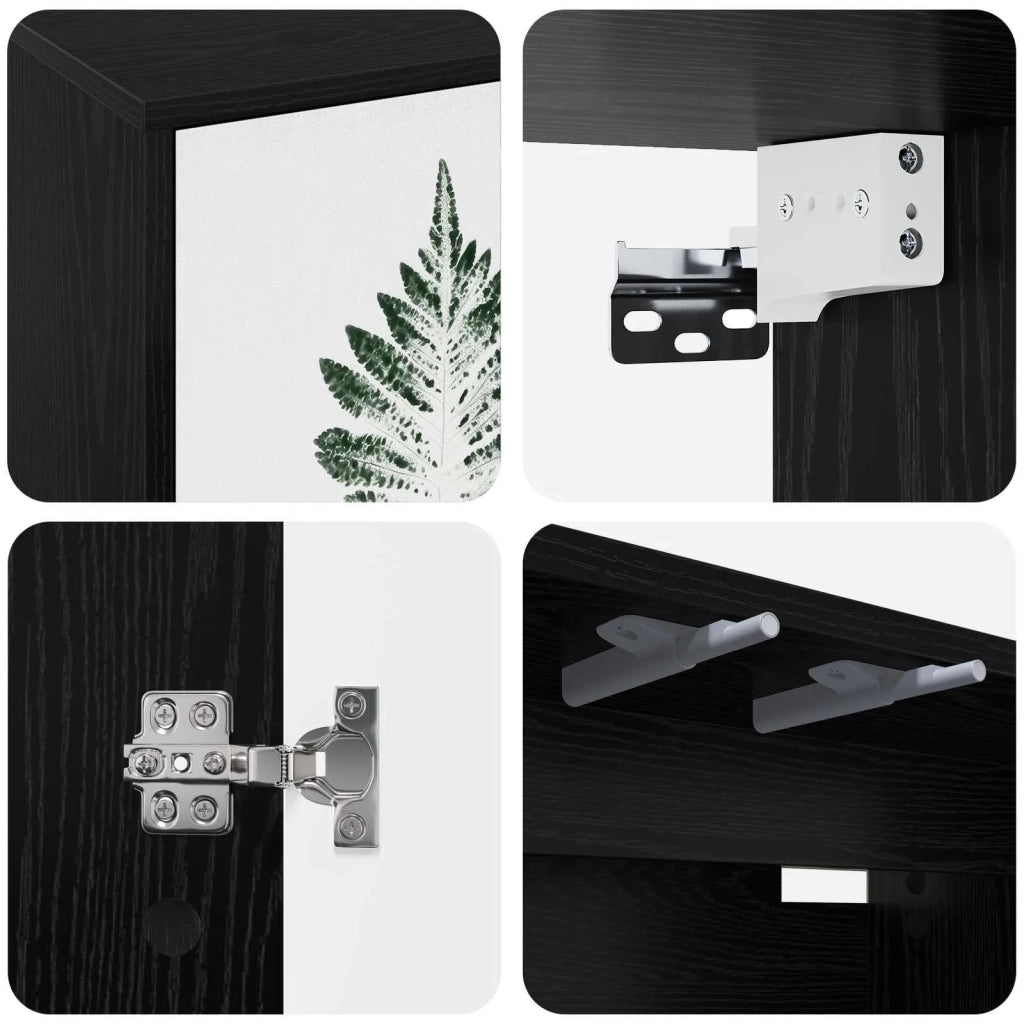Mobile TV da Parete HANAU 102 x 33 x 40 cm Rovere Nero 8007182