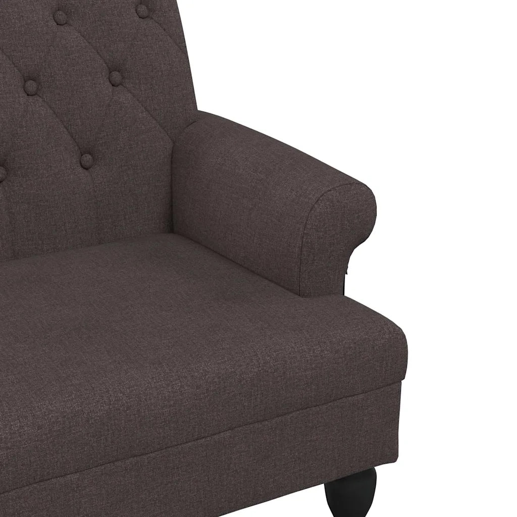 Panca con Schienale Marrone Scuro 120x62x75,5 cm in Tessuto CFW9918686