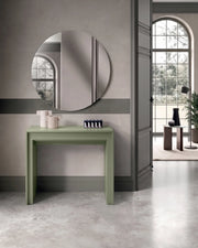 Consolle Allungabile Pinocchio - Tavolo trasformabile in MDF verde opaco antigraffio fino a 10 persone - Stones