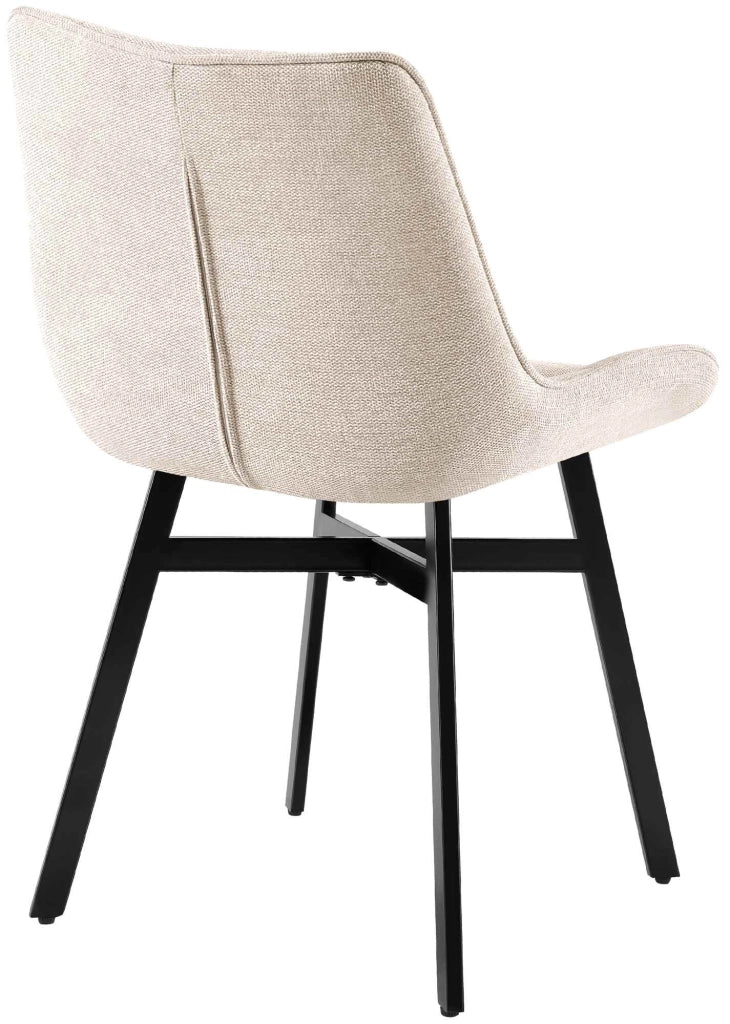 Sedia da Pranzo Colby crema,Tessuto