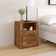 Comodino Rovere Fumo 50x36x60 cm Legno Multistrato 816733