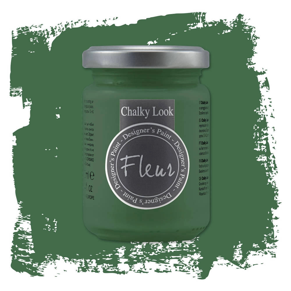 Fleur Pittura Chalky Look Colore Opaco Gessoso Shabby Legno Metallo Pareti Pelle Colore: Chromium Oxide Green, Formato: 130 ml