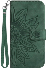 Copritelefono Resistentente allo Shock - Modello per Vivo V50 5G / Vivo V50e 5G - Pelle in Pvc - Con Cartelle - Chiusura Magnetica - Disegno Tridimensionale Fiori di Zucchina - Copertura per Smartphone