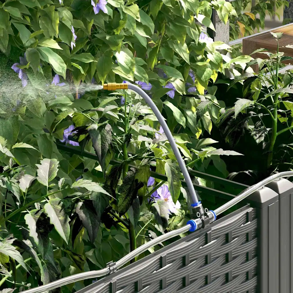 Vaso da giardino 2 pcs Nero Plastica 42002850