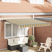 Tenda Retrattile Automatica  Verde e Giallo 350x250 cm