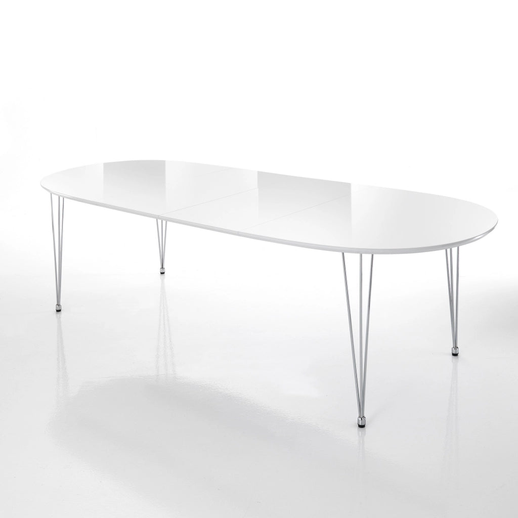 Tavolo allungabile effetto legno bianco cm. H.75xP.105xL.170 (chiuso)