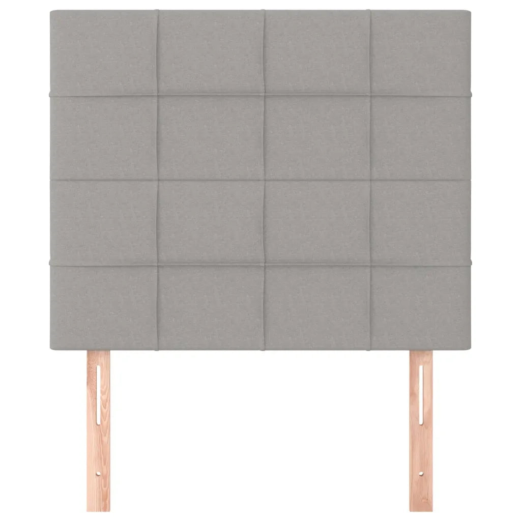 Testiera Grigio Chiaro 80x5x118/128 cm Tessuto 3116306