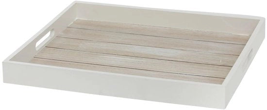 Scatola per servizio - Tavolo di servizio - Stile rurale - Scatola per servizi - Dimensioni: 40 x 35 x 4 cm - Maniglie con protezione per le dita - Scatola per servizio in legno.