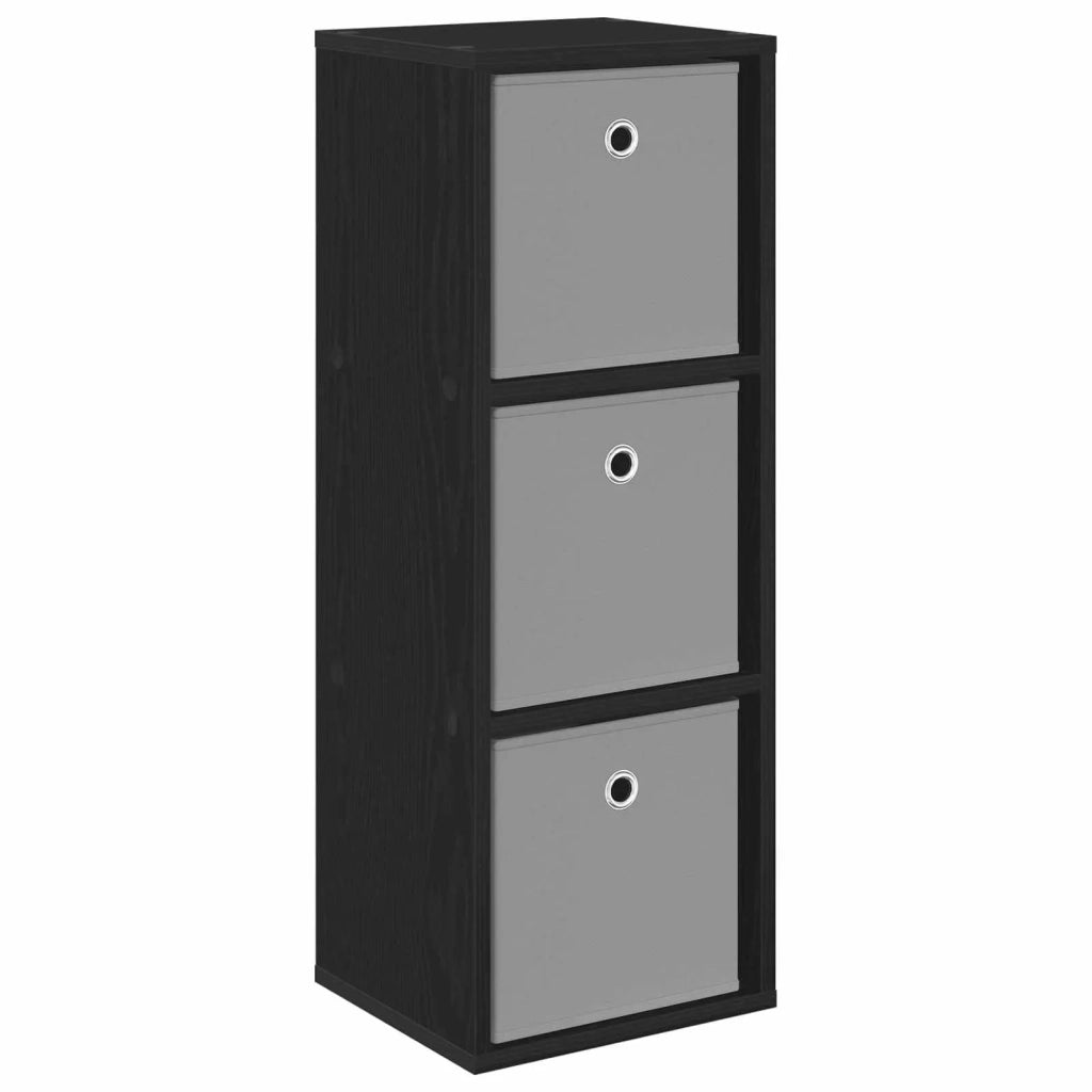 Credenza con cassetto Rovere Nero 30,5 x 27 x 84,5 cm