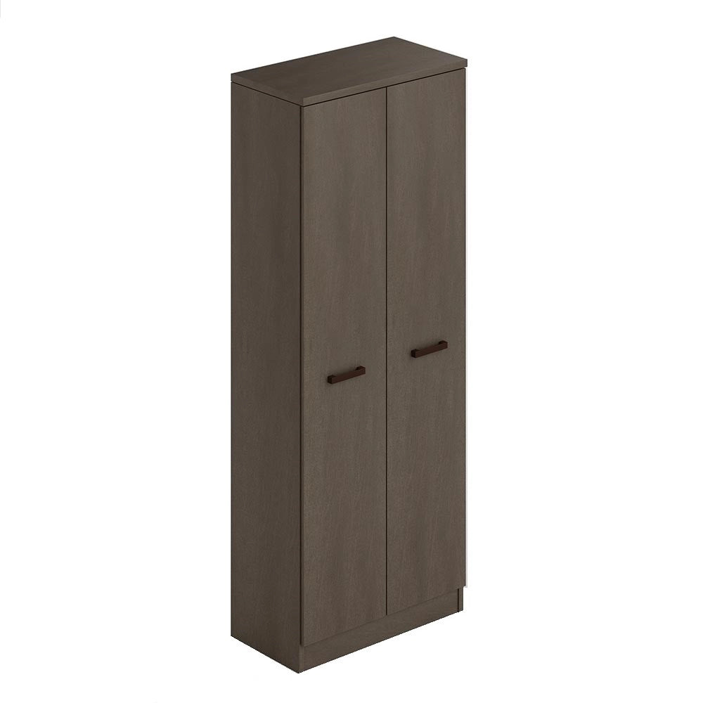 Armadio scarpiera Gabriella fango mobile due ante multiuso 6 ripiani cm h182x71x38