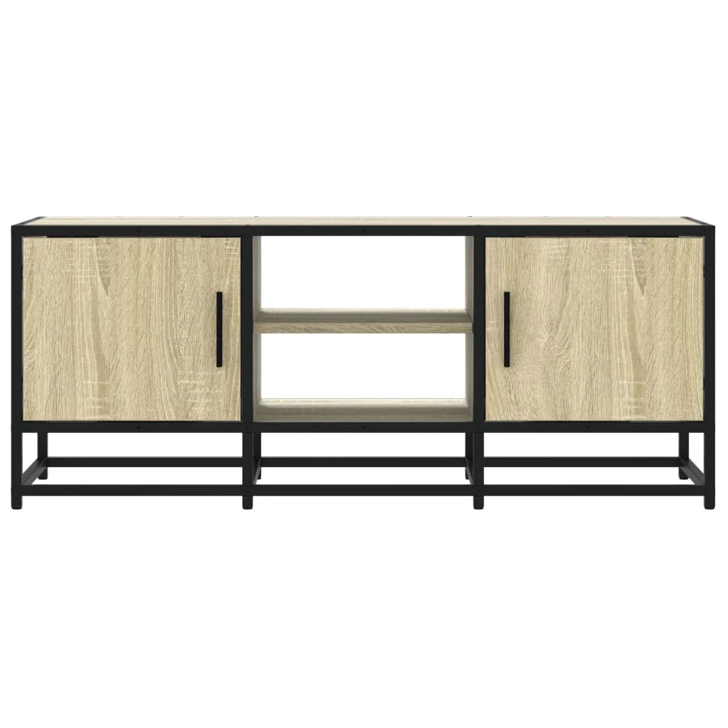 Mobile TV multimediale mensola TV credenza TV sala da pranzo soggiorno camera da letto rovere Sonoma 100 x 35 x 41 cm legno ingegnerizzato e metallo marrone 02_0027418