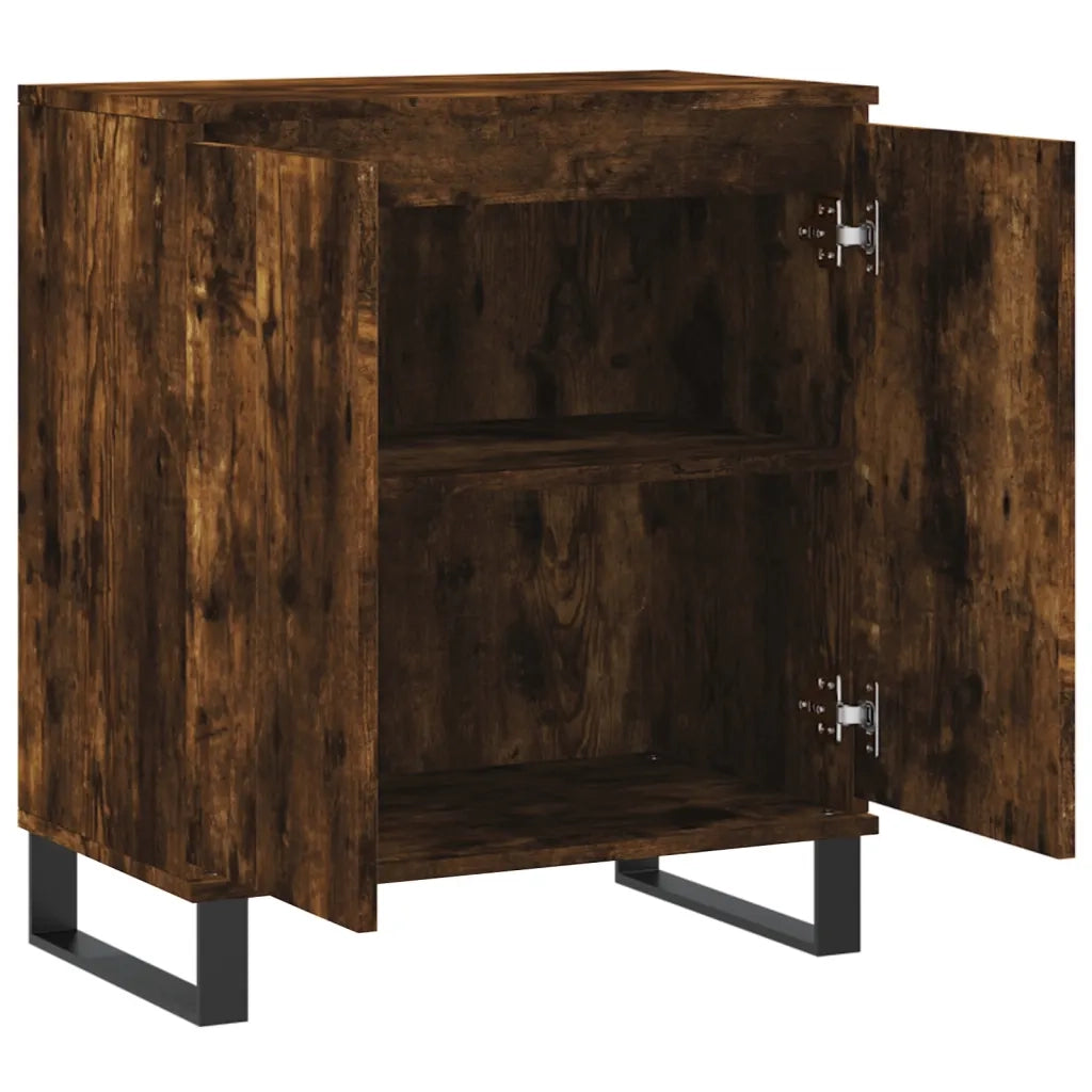 Credenza Rovere Fumo 60x35x70 cm in Legno Multistrato 827169