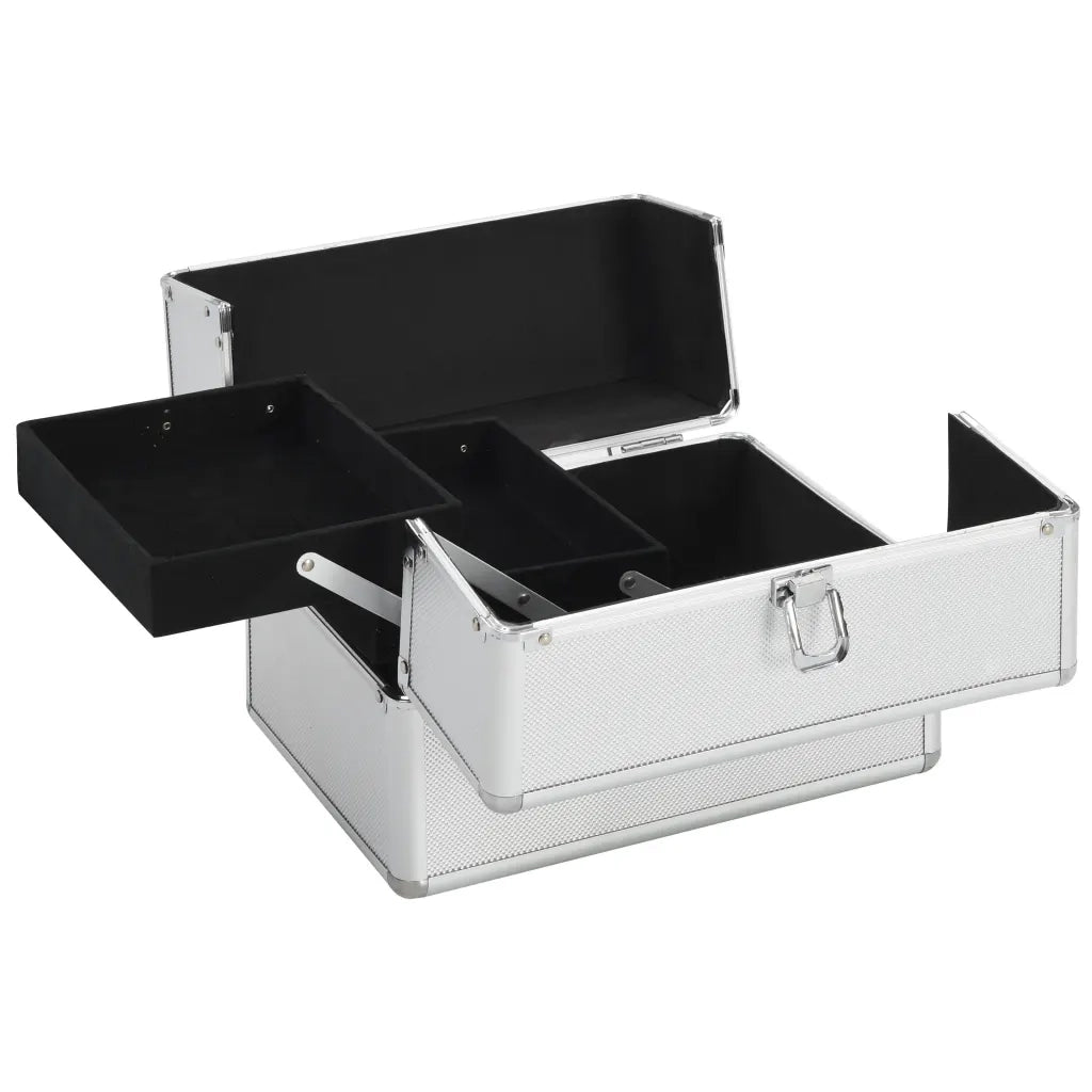 Valigia per Cosmetici 22x30x21 cm Argento in Alluminio CFW1321788