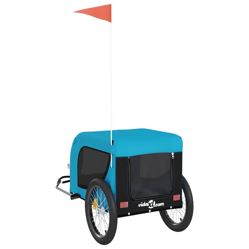 Rimorchio da Bici per Animali Blu e Nero Oxford e Ferro 94009