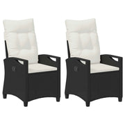 Sedia da Giardino 2 pz | Sedie da Esterno Nero e Crema 56 x 60 x 112 cm