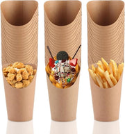 100 confezioni di carta per bicchieri 12 oz - contenitore per patatine in carta marrone - bicchieri di carta per snack per wafel, patatine, popcorn, gelato - spiedini di frutta - tutti i party