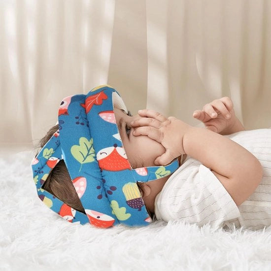 Elmo del passeggio, elmo per bambini dai 6 ai 36 mesi, adatto per bambini, bambini in fasce, neonati, primi passi del blu volpe