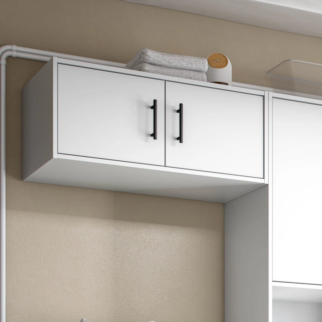 Vergemoli, Armadio Multiuso 2 Ante un Ripiano, 40x34h cm Bianco