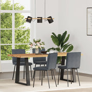 Sedie da Pranzo 4 pz Grigio Scuro in Velluto 3315345