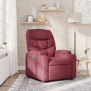 Divano Sedia-Poltrona Reclinabile in Tessuto Rosso Vino 828165