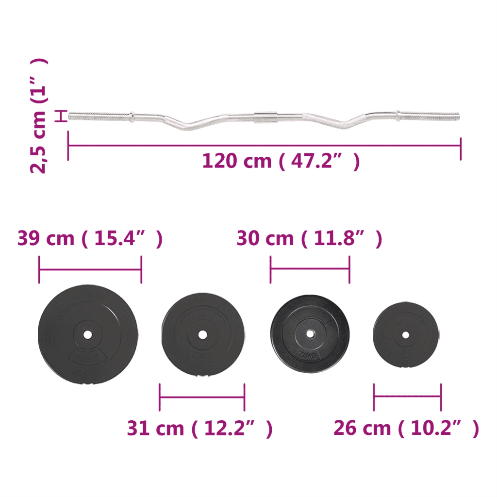 Bilanciere Curvo con Dischi 90 kg CFW4273597