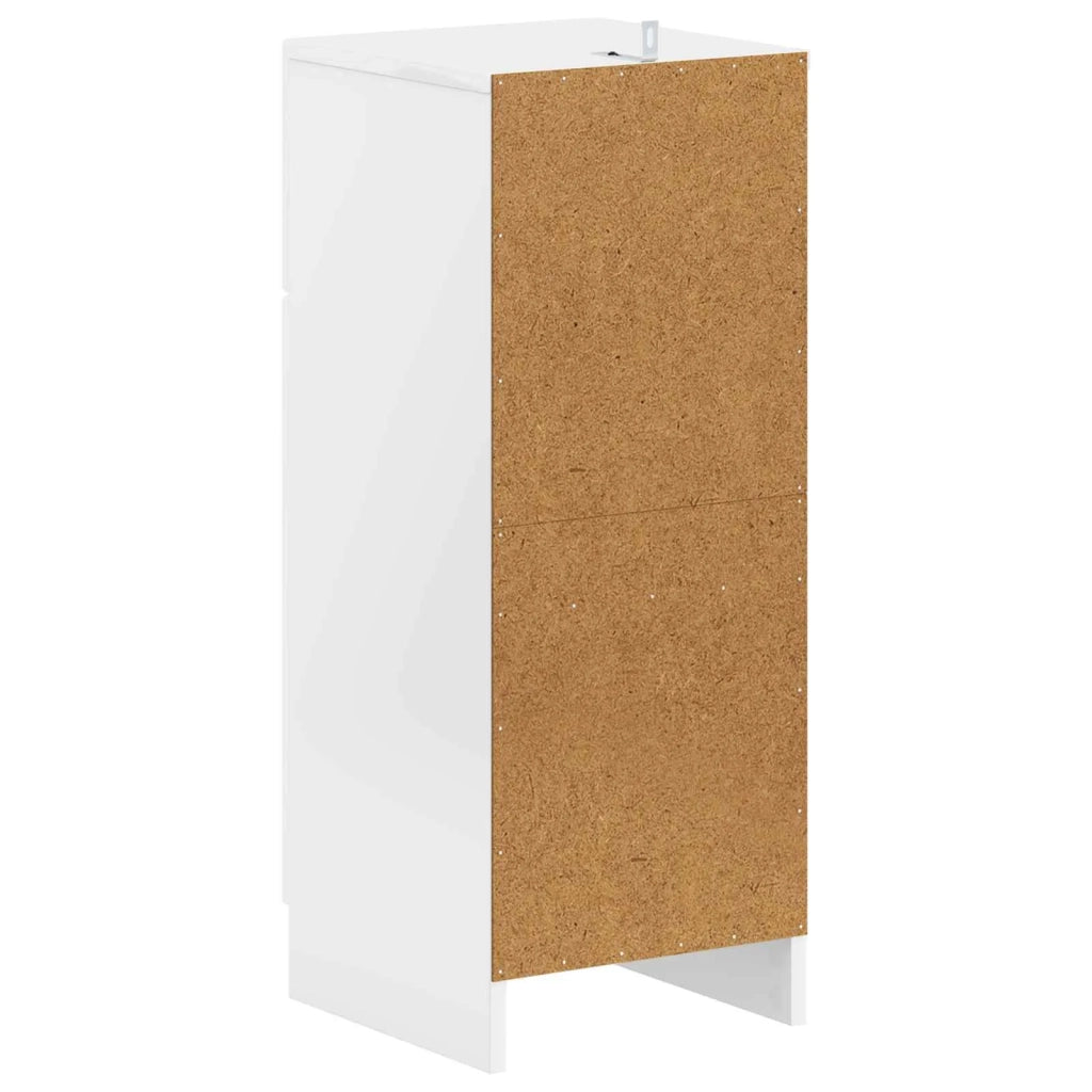 Mobiletto da Bagno UTRECHT Bianco Lucido 30 x 31 x 77 cm 897709