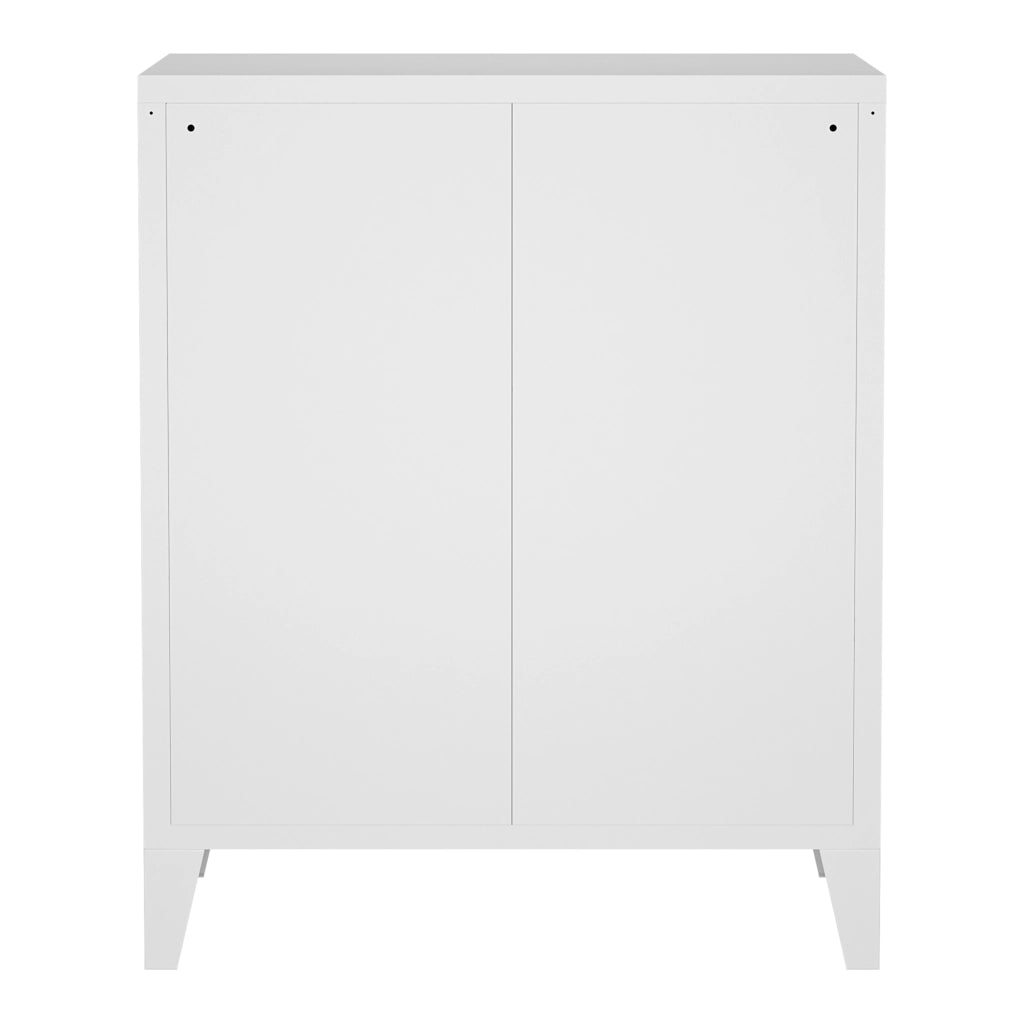 Cassettiera Hämeenlinna in Acciaio 72 x 60 x 40 cm Bianco [en.casa]
