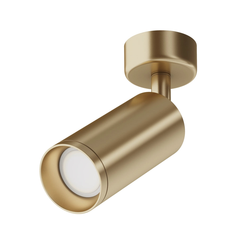 Maytoni Focus plafoniera GU10 ottone 1 luce 19,5cm alluminio