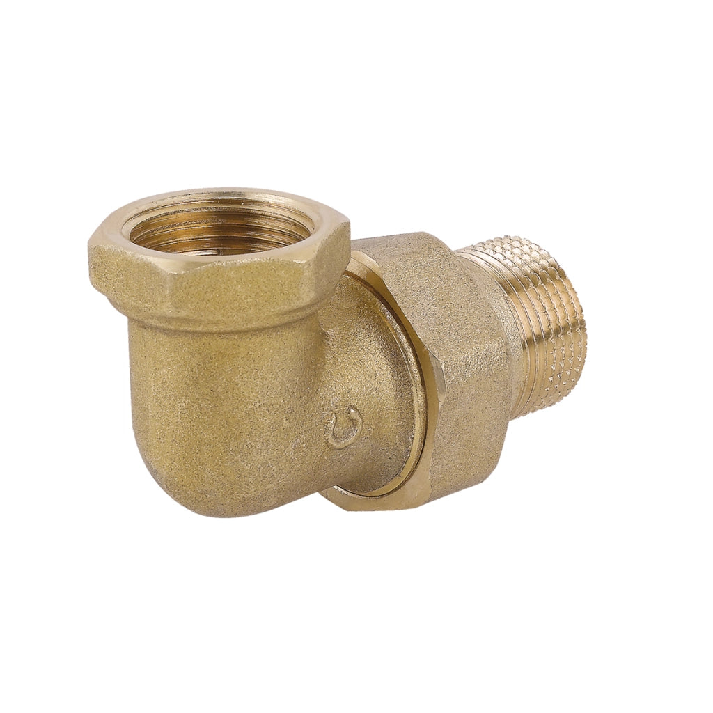 RACCORDO CURVO IN 3 PZ MF CON O-RING IN OTTONE GIALLO- 2- CAVAL- pezzi 1